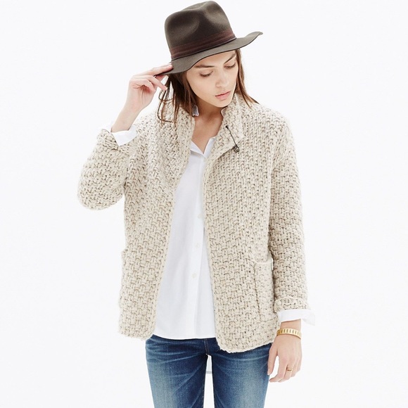 Madewell Hand Knit Chunky Basketweave 